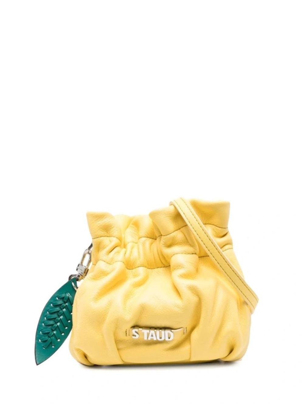 Staud / mini Grace leather crossbody bag in yellow